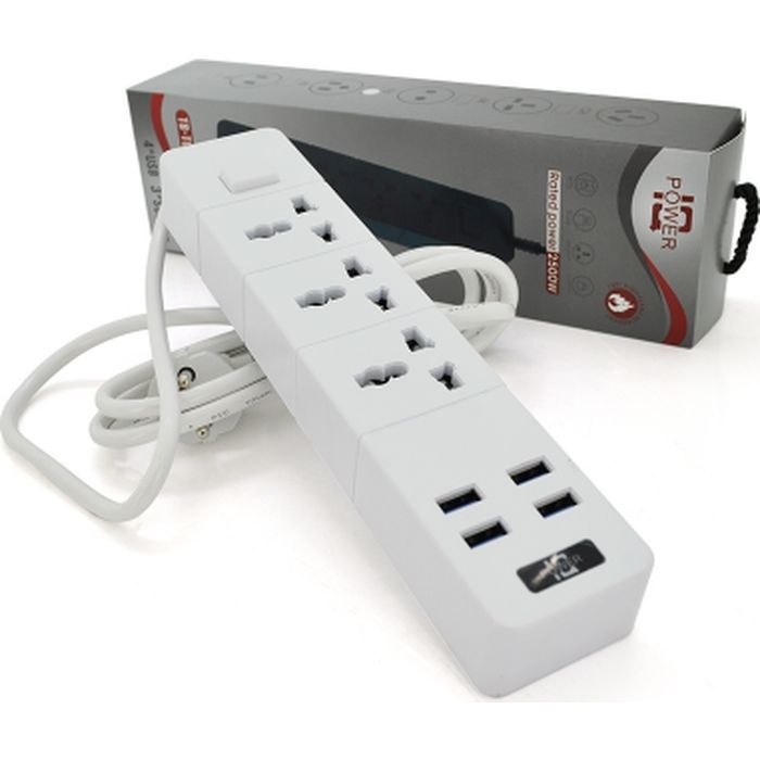 Сетевой фильтр питания Voltronic TВ-Т08, 3роз, 4*USB White (ТВ-Т08-White) изображение 2