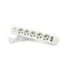 Сетевой фильтр питания Voltronic F05U, 5роз EU, 3*USB White (F05U-White) изображение 2
