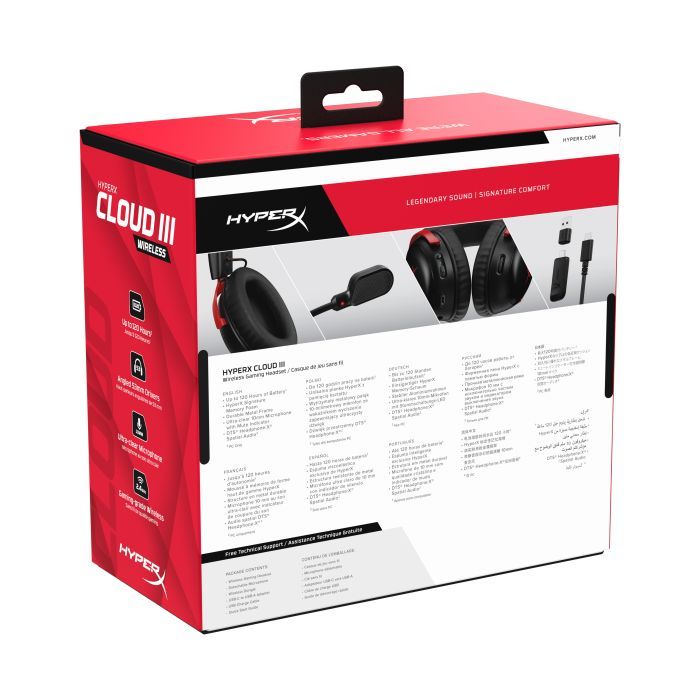 Наушники HyperX Cloud III Wireless Black-Red (77Z46AA) изображение 10