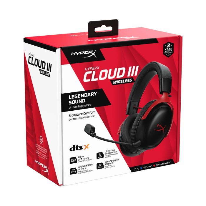 Наушники HyperX Cloud III Wireless Black-Red (77Z46AA) изображение 9