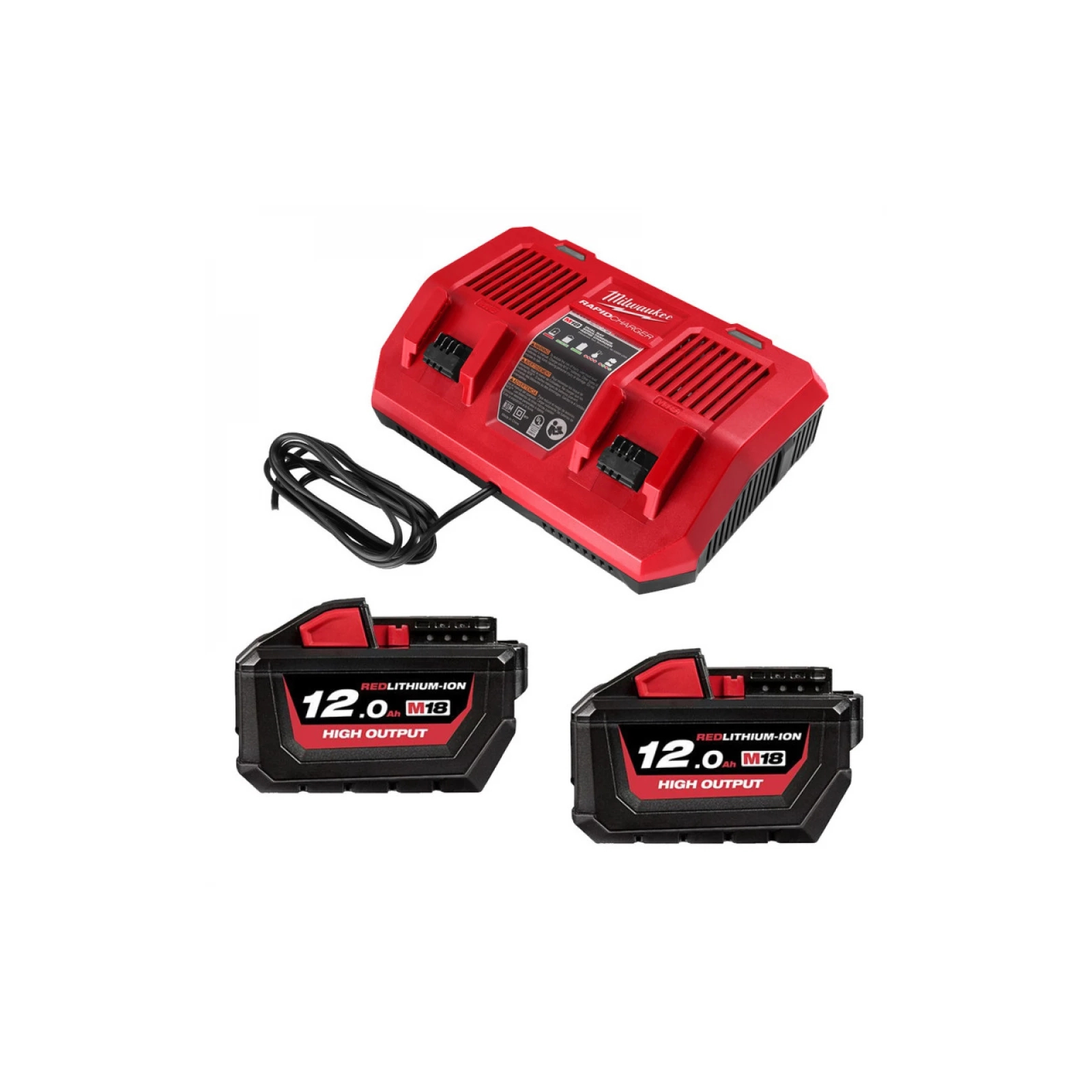 Набор аккумулятор + зарядное устройство Milwaukee Li-Ion M18 HNRGO3-122 M18 NRG Kit Outdoor IN2 (4932492935)