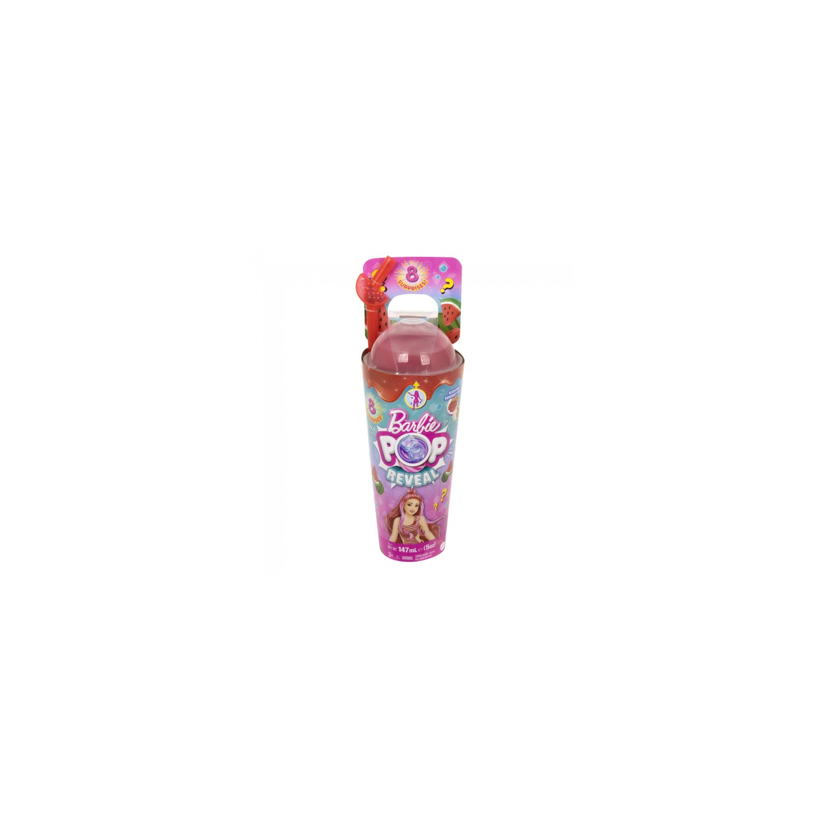 Кукла Barbie Pop Reveal серии Сочные фрукты – арбузный смузи (HNW43) изображение 6