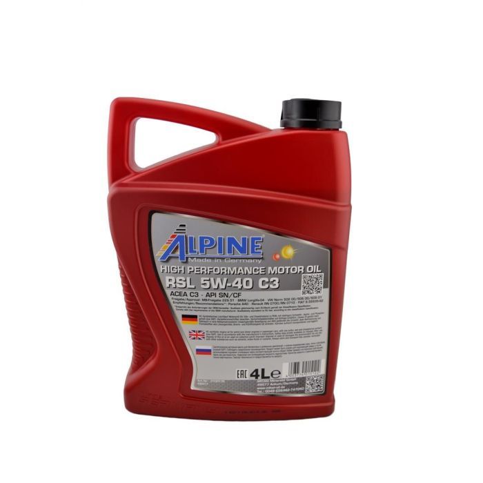 Моторное масло Alpine 5W-40 RSL С3 4л (0175-4) изображение 2