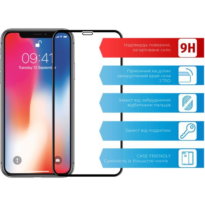 Стекло защитное ACCLAB Full Glue Apple iPhone XR/11 (1283126508196) изображение 2