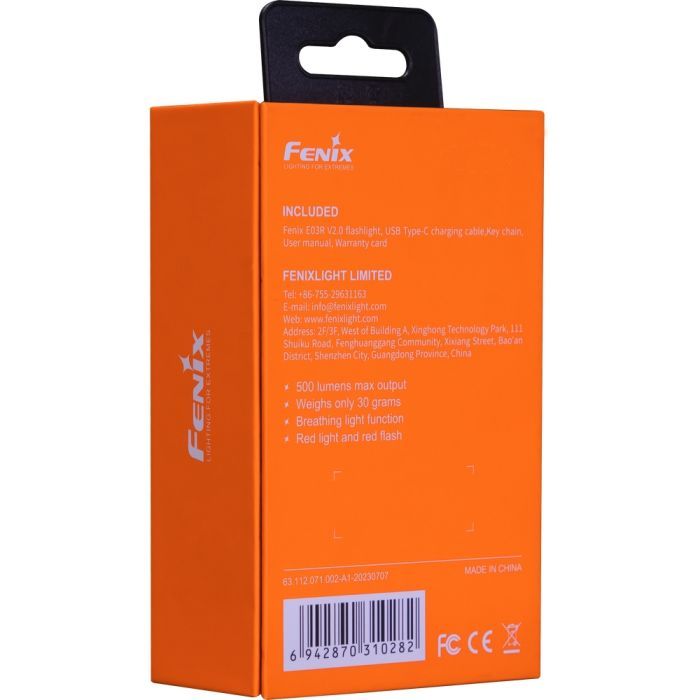Фонарь Fenix E03R V2.0 Blue (E03RV20BL) изображение 7