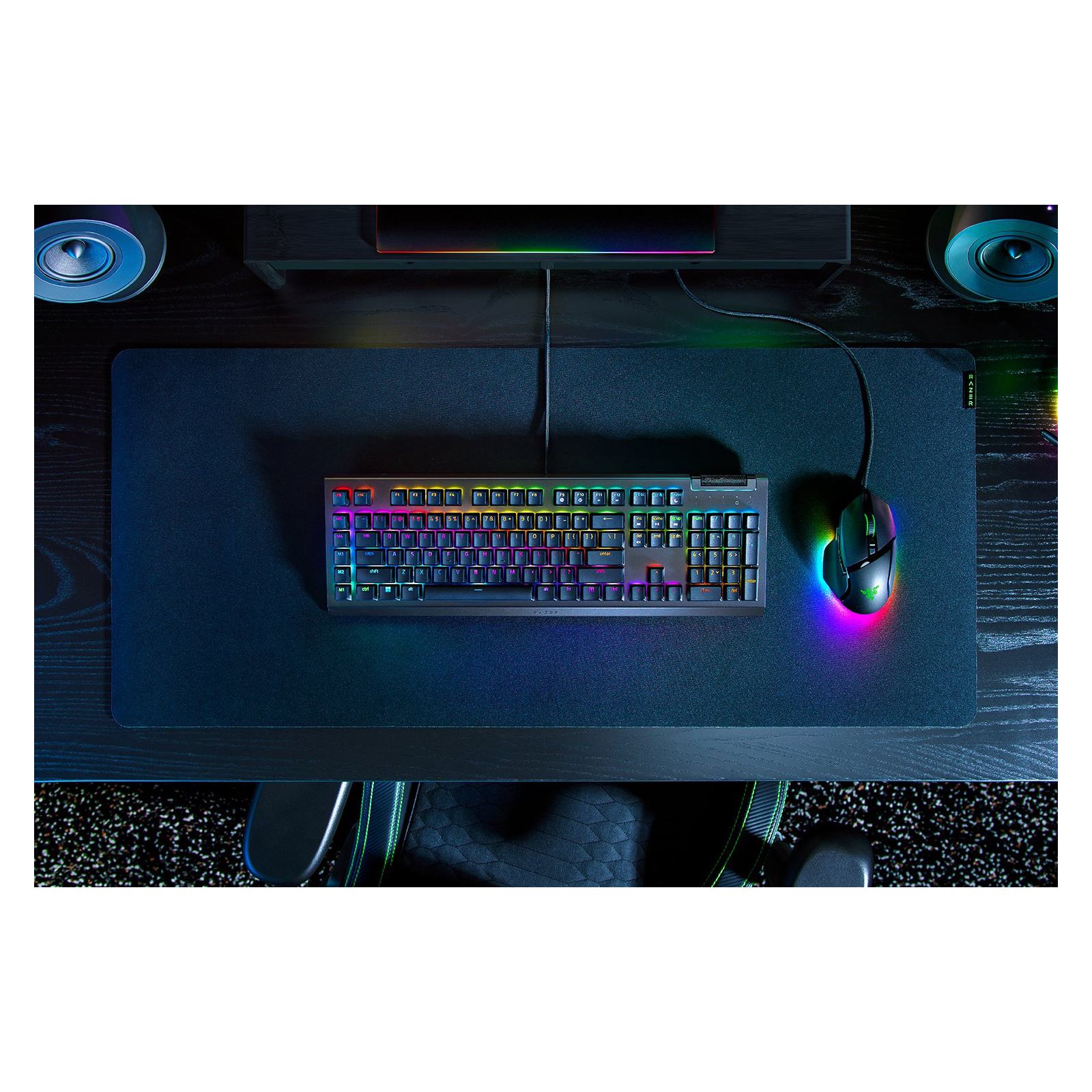 Клавіатура Razer BlackWidow V4 X Green Switch USB RU Black (RZ03-04700800-R3R1) зображення 8
