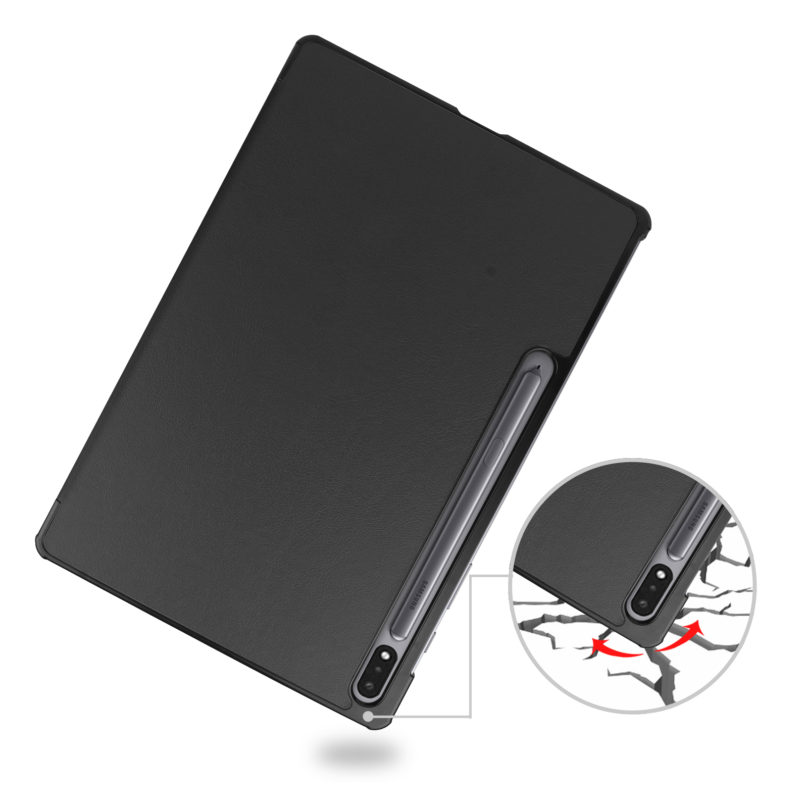 Чехол для планшета BeCover Smart Case Samsung Tab S9 Plus (SM-X810/SM-X816)/S9 FE Plus (SM-X610/SM-X616) 12.4" Black (709895) изображение 5