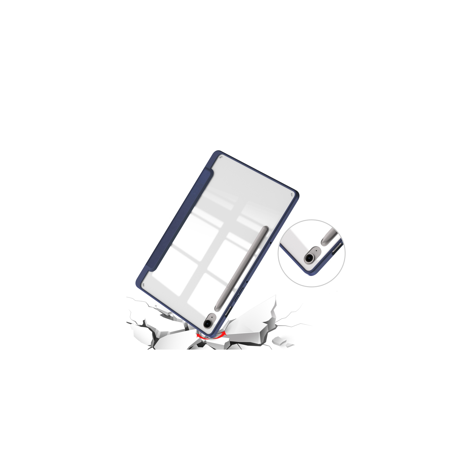 Чехол для планшета BeCover Soft Edge stylus holder Samsung Tab S9 (SM-X710/SM-X716)/S9 FE (SM-X510/SM-X516B) 11.0" Dark Gre (710440) изображение 3