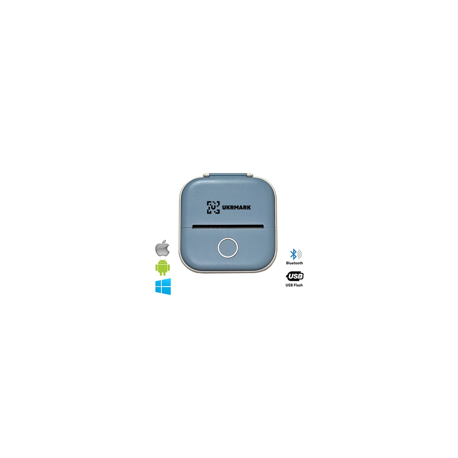 Принтер чеків UKRMARK P02GN Bluetooth, біло-зелений (00912)