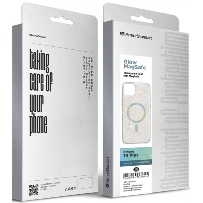 Чехол для мобильного телефона Armorstandart Glow Magsafe Apple iPhone 14 Plus Transparent (ARM69723) изображение 6