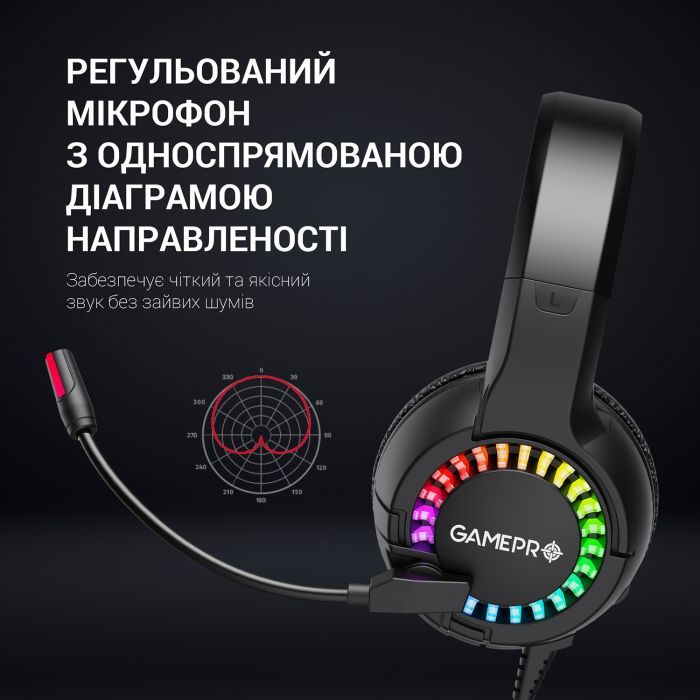 Наушники GamePro HS382 RGB Black/Red (HS382) изображение 6