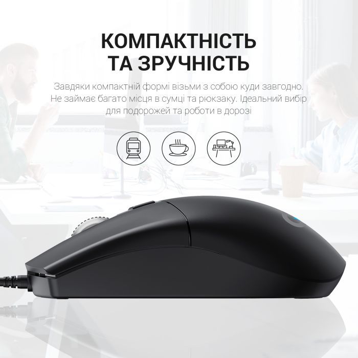 Мышка OfficePro M115 USB Black (M115) изображение 7