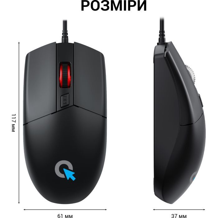 Мышка OfficePro M115 USB Black (M115) изображение 9