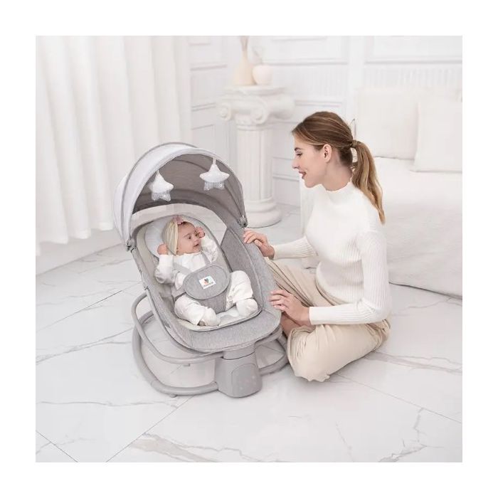 Крісло-гойдалка Mastela Заколисуючий центр-шезлонг 4 в 1 light gray (Mastela 8113) зображення 6