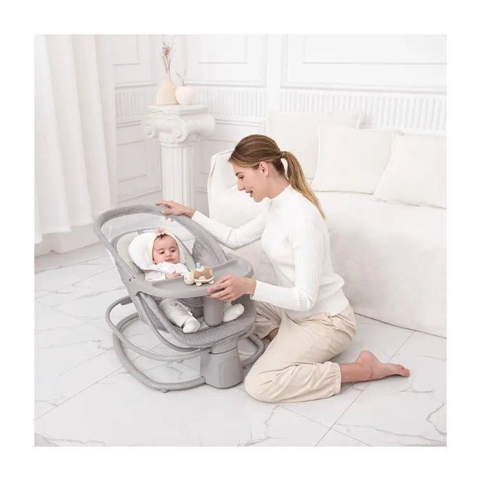 Крісло-гойдалка Mastela Заколисуючий центр-шезлонг 4 в 1 light gray (Mastela 8113) зображення 8