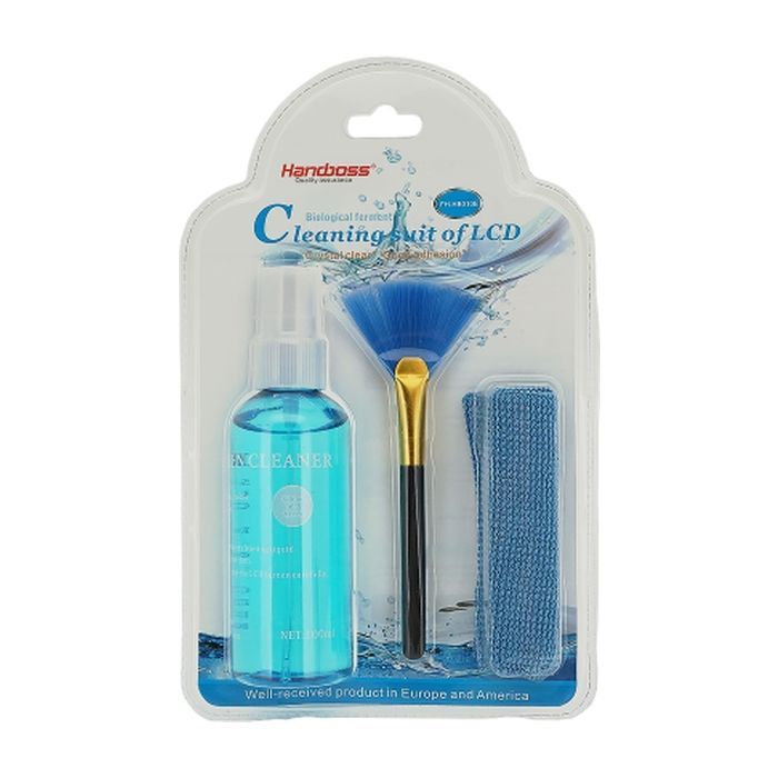 Универсальный чистящий набор HANDBOSS Cleaning Screen Kit 3in1, 100ml, brush, microfiber (FH-HB010E)