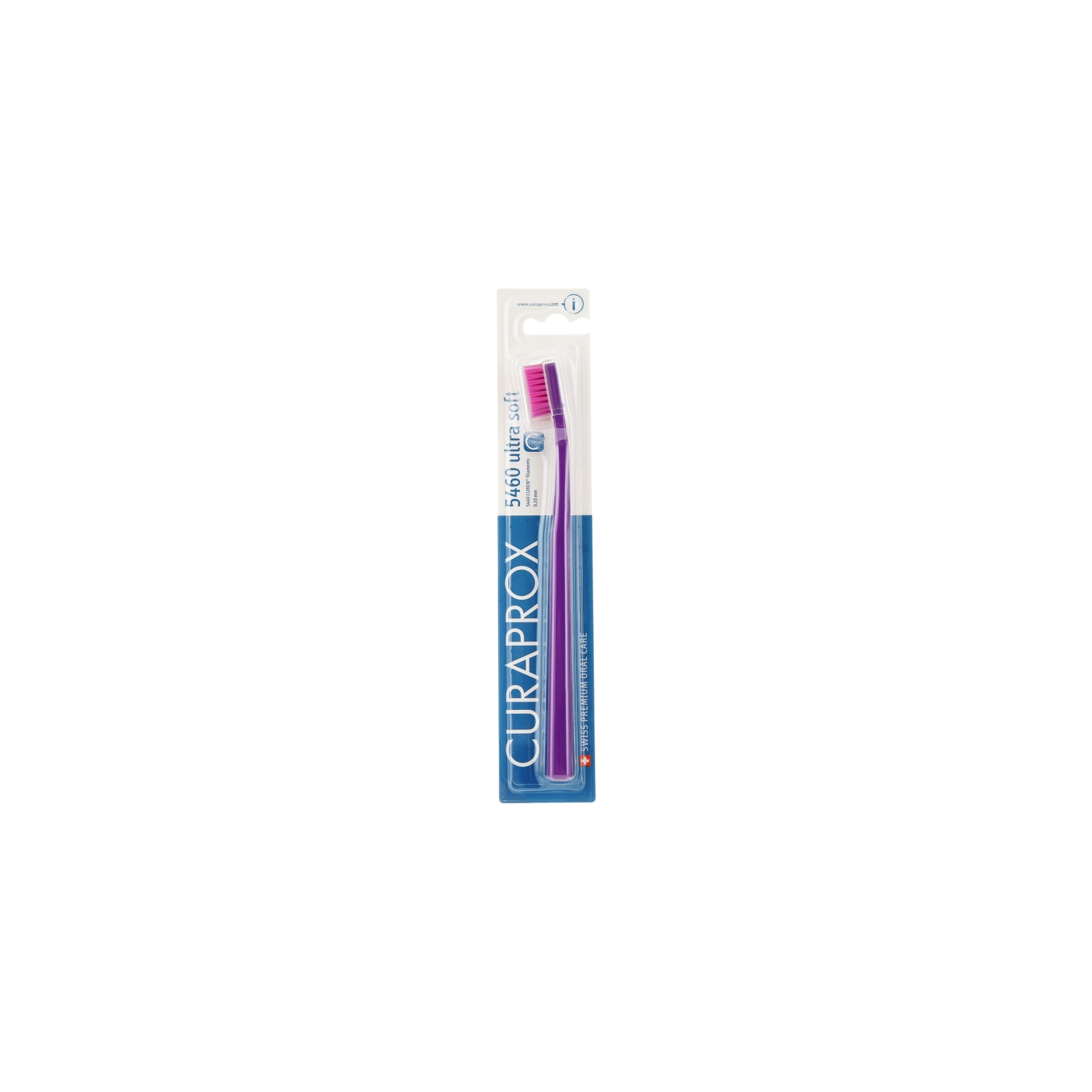 Зубная щетка Curaprox CS 5460 Ultra Soft Ультрамягкая D 0.10 мм Фиолетовая с розовой щетиной (CS 5460-34)