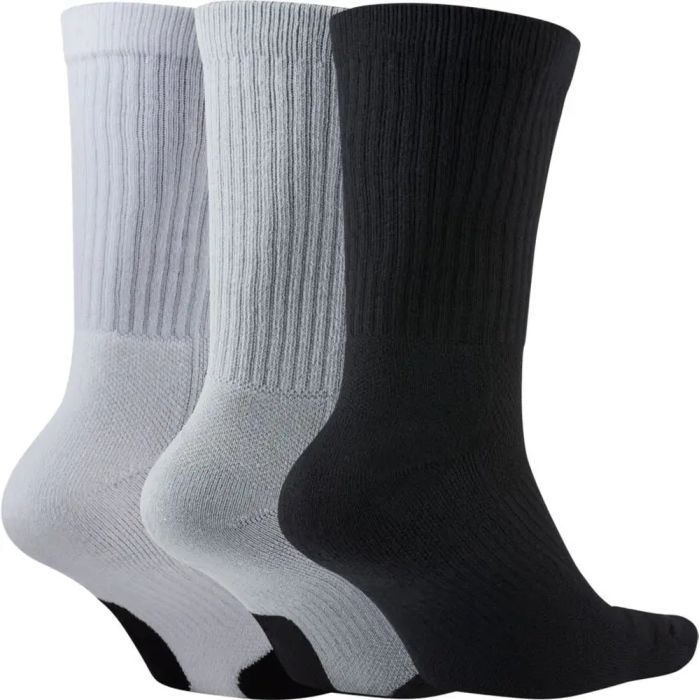 Шкарпетки Nike Crew Everyday Bball 3pr DA2123-902 42-46 3 пари Чорний/Білий/Сірий (194499745853) зображення 2
