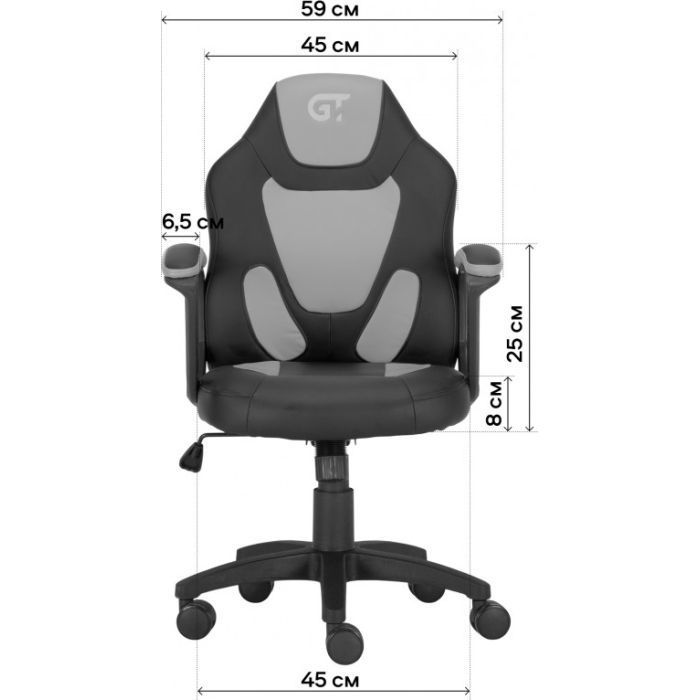 Кресло игровое GT Racer X-1414 Black/Light Blue изображение 6
