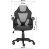 Кресло игровое GT Racer X-1414 Gray/Black Suede (X-1414 Fabric Gray/Black Suede) изображение 6