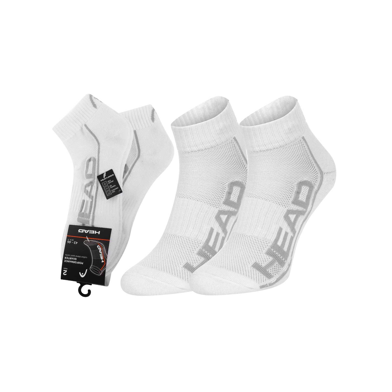 Шкарпетки Head Qperformance Quarter 791019001-006 2 пари Білий 39-42 (8720245181952)