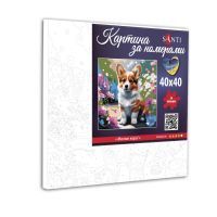 Картина по номерам Santi Малыш корги 40х40 см (954779) изображение 2