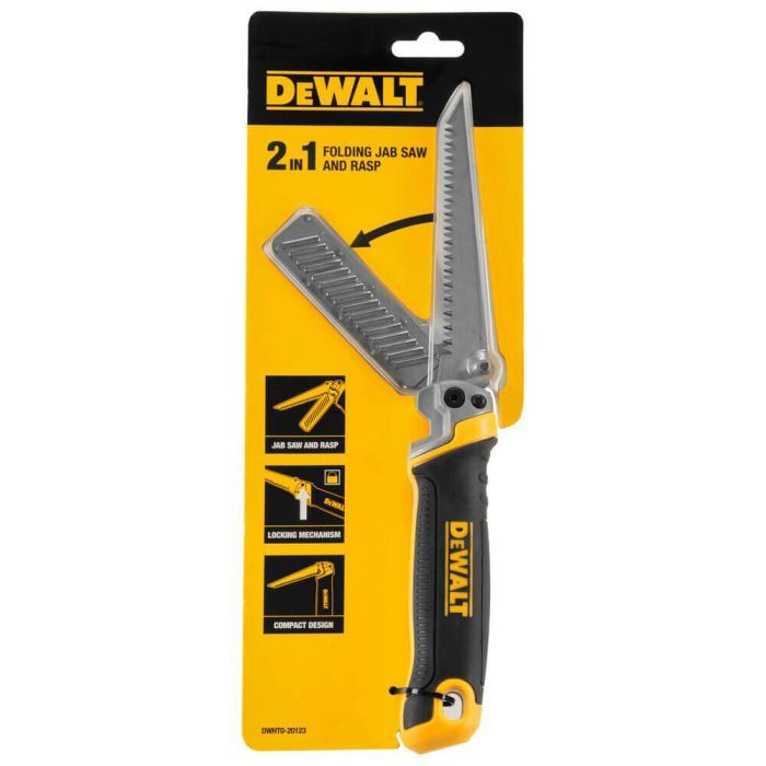 Ножовка DeWALT мининожовка-рашпиль по гипсокартону, складная, 130 мм. (DWHT0-20123) изображение 3