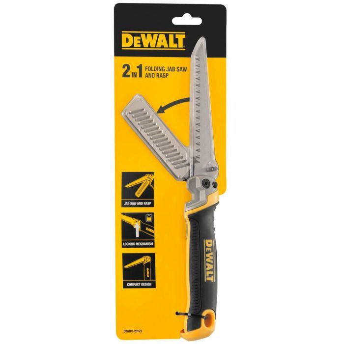Ножовка DeWALT мининожовка-рашпиль по гипсокартону, складная, 130 мм. (DWHT0-20123) изображение 4