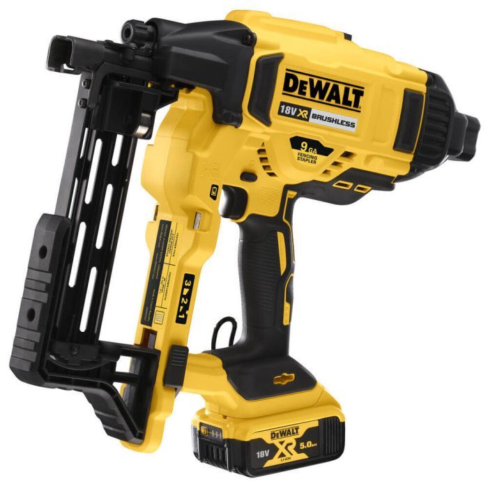 Степлер строительный DeWALT 18В XR Li-Ion, 2x5Ah, диаметр/длина скобы 4/50 мм (DCFS950P2) изображение 2