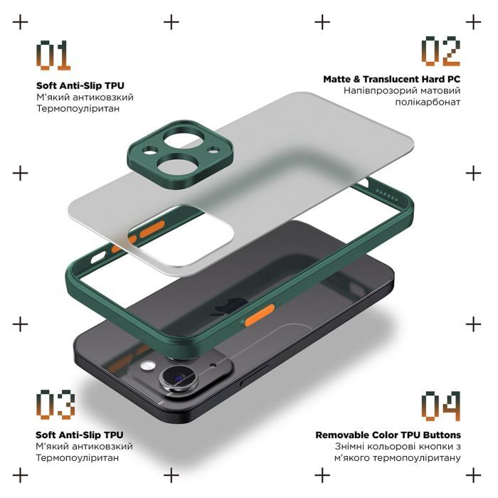 Чохол до мобільного телефона Armorstandart Frosted Matte Xiaomi Redmi A3 Black (ARM74425) зображення 2