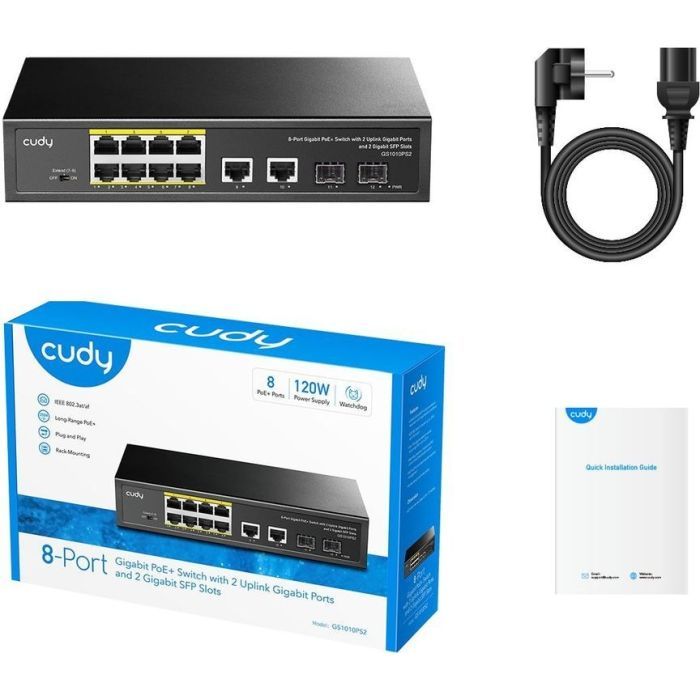 Коммутатор сетевой Cudy GS1010PS2(120W) изображение 3