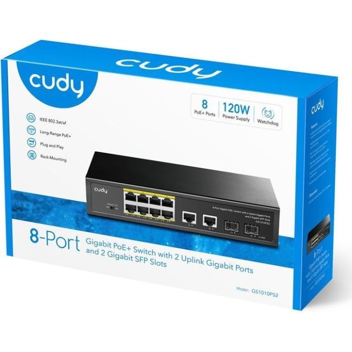 Коммутатор сетевой Cudy GS1010PS2(120W) изображение 4