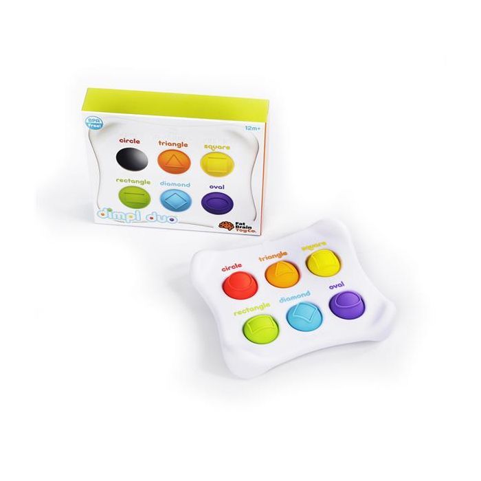 Развивающая игрушка Fat Brain Toys антистресс Dimpl Duo Брайль Цвет Форма Название (FA208-1) изображение 3