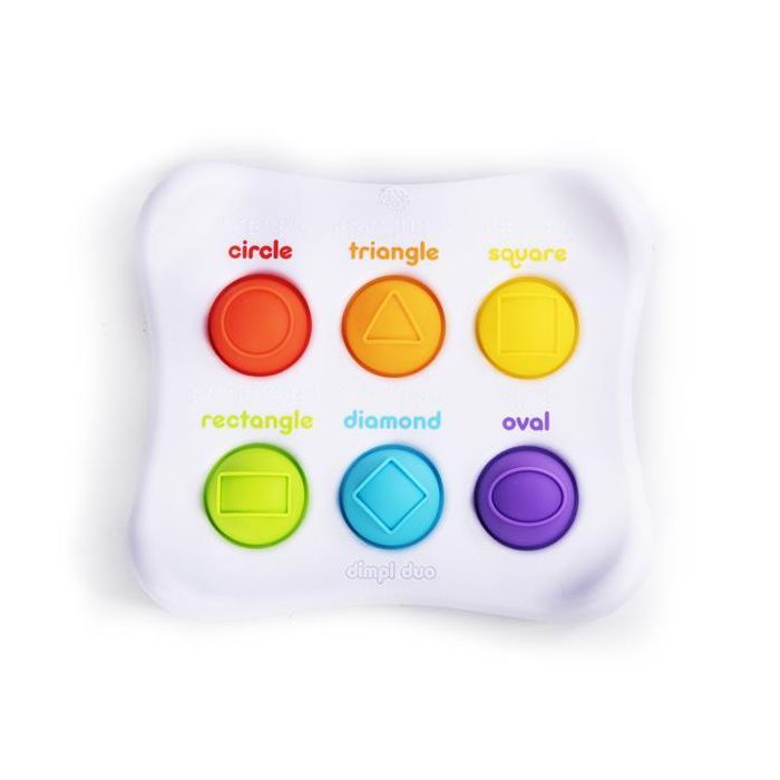 Развивающая игрушка Fat Brain Toys антистресс Dimpl Duo Брайль Цвет Форма Название (FA208-1) изображение 4