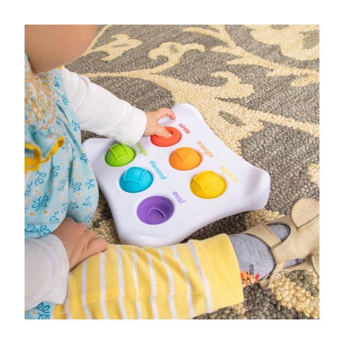 Развивающая игрушка Fat Brain Toys антистресс Dimpl Duo Брайль Цвет Форма Название (FA208-1) изображение 6