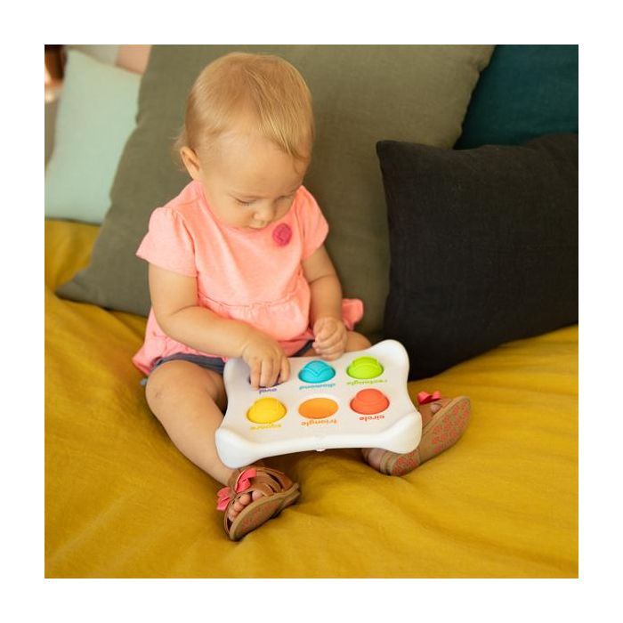 Развивающая игрушка Fat Brain Toys антистресс Dimpl Duo Брайль Цвет Форма Название (FA208-1) изображение 7