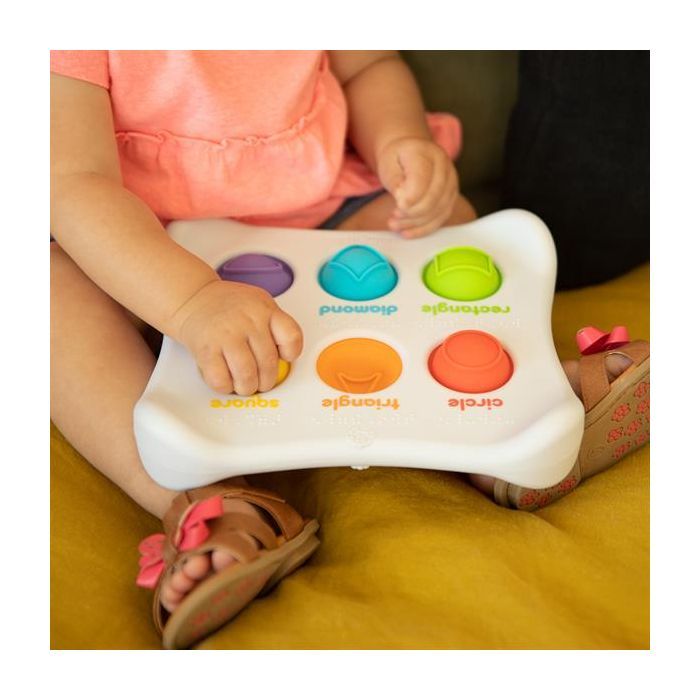 Развивающая игрушка Fat Brain Toys антистресс Dimpl Duo Брайль Цвет Форма Название (FA208-1) изображение 8