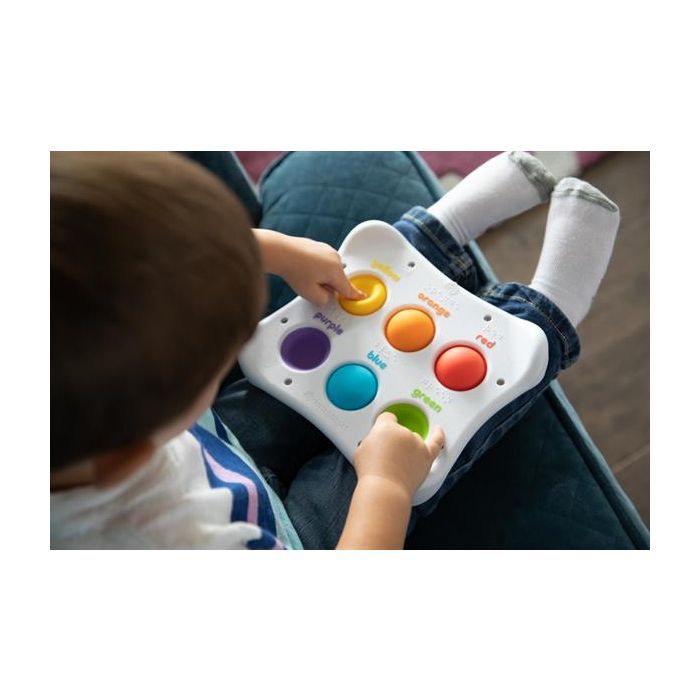 Развивающая игрушка Fat Brain Toys антистресс Dimpl Duo Брайль Цвет Форма Название (FA208-1) изображение 9