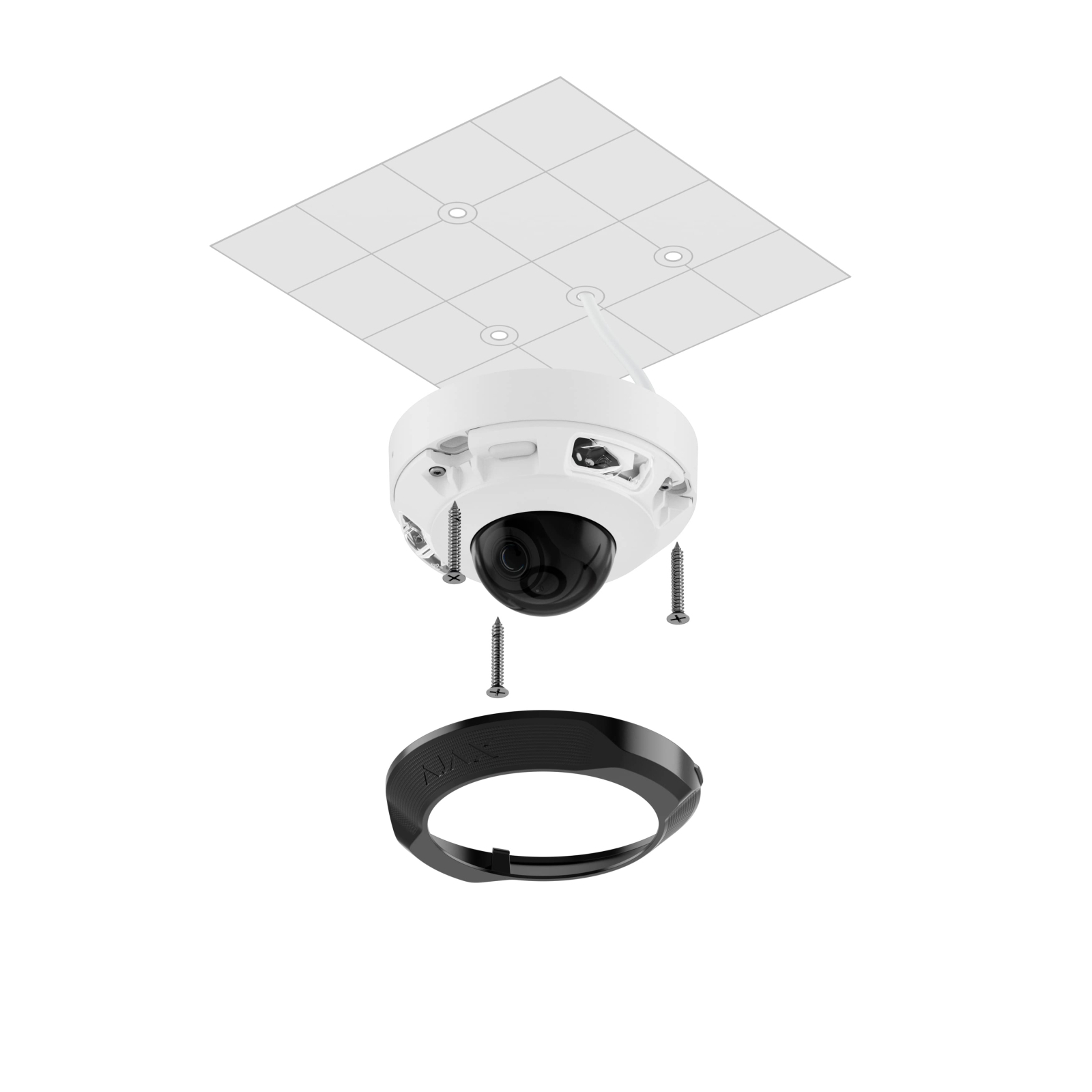 Камера відеоспостереження Ajax DomeCam Mini (5/4.0) black зображення 7
