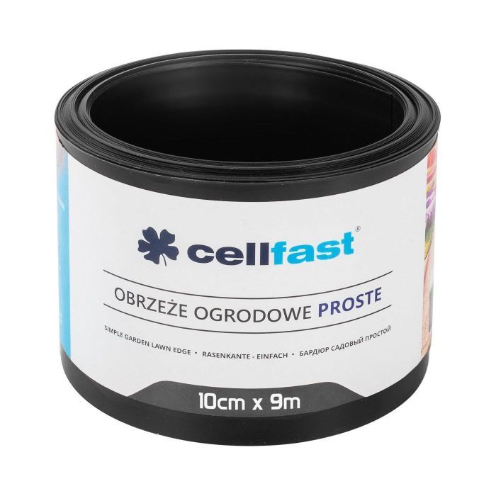 Садовое ограждение Cellfast лента газонная, бордюрная, прямая, 10смх9м, черная (30-231H)