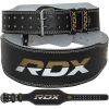 Атлетичний пояс RDX 6 шкіряний Black Gold 2XL (WBS-6RB-2XL)