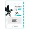 USB флеш накопичувач Wibrand 64GB Hawk Silver USB 2.0 (WI2.0/HA64M1S) зображення 2