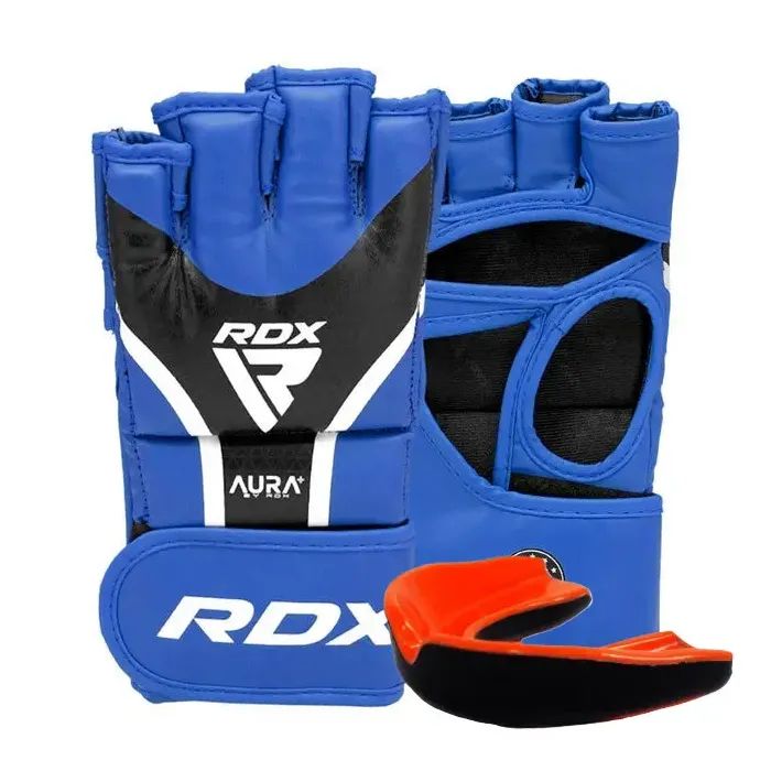 Перчатки для MMA RDX Aura Plus T-17 Blue/Black S (GGR-T17UB-S+)