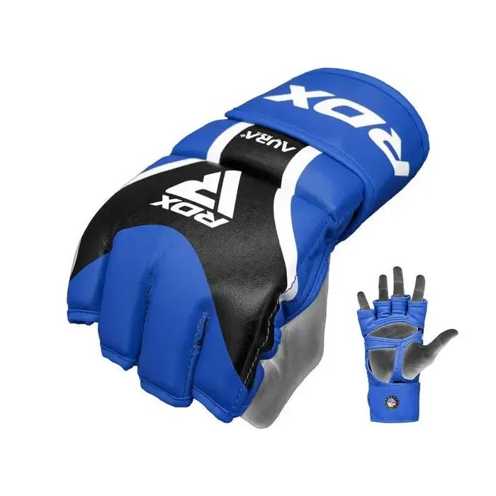 Перчатки для MMA RDX Aura Plus T-17 Blue/Black S (GGR-T17UB-S+) изображение 6