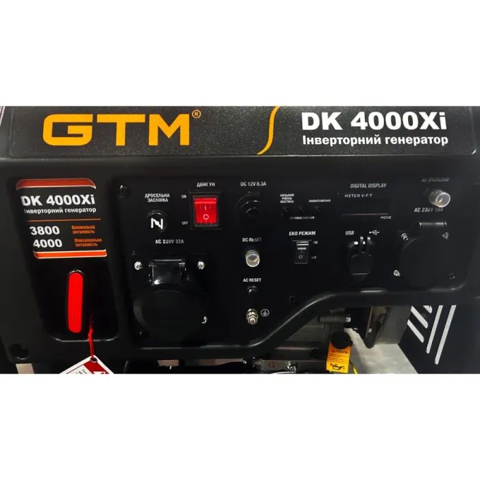 Генератор GTM инверторный DK4000Xi, 3,8kW ном. мощ., 230В, 50Гц, Ручн.Старт (DK4000Xi) изображение 4