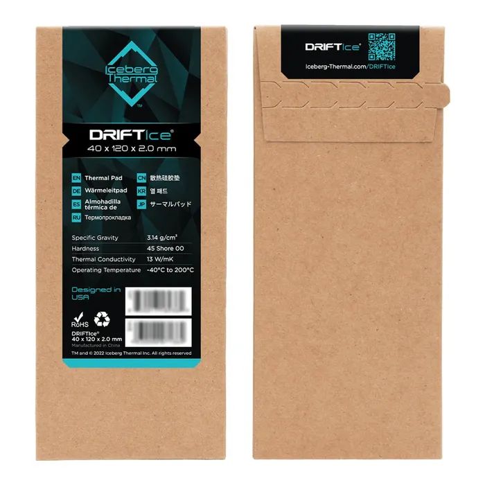 Термопрокладка Iceberg Thermal DRIFTIce Thermal Pad 40mmx120mm 1.5mm (DRIFTICE15-B0A) изображение 5