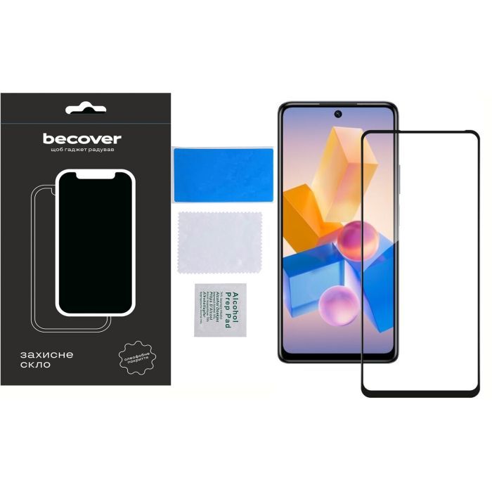 Стекло защитное BeCover Infinix Hot 40 Pro (X6837) Black (711149) изображение 2
