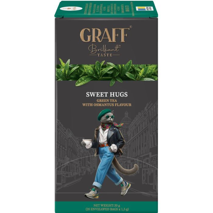 Чай Graff Osmanthus Зелений Байховий 20 пакетиків х 1.5 г (4820279610559)