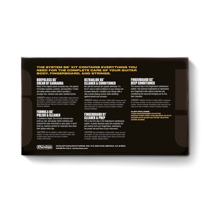 Средство по уходу за гитарой Jim Dunlop System 65 Guitar Maintenance Kit (6500) изображение 3