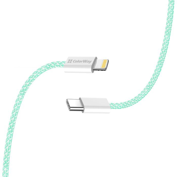Дата кабель USB-C to Lightning 1.0m 27W pink ColorWay (CW-CBPDCL061-P) зображення 5